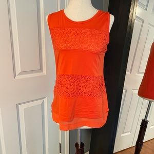 J Crew Orange Crochet Tank